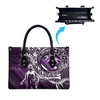 Hawaii Queen Liliuokalani Leather Bag Hawaiian Maile Lei Flag Style LT05 - Polynesian Pride