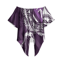 Hawaii Queen Liliuokalani Off Shoulder Wrap Waist Top Hawaiian Maile Lei Flag Style LT05 - Polynesian Pride