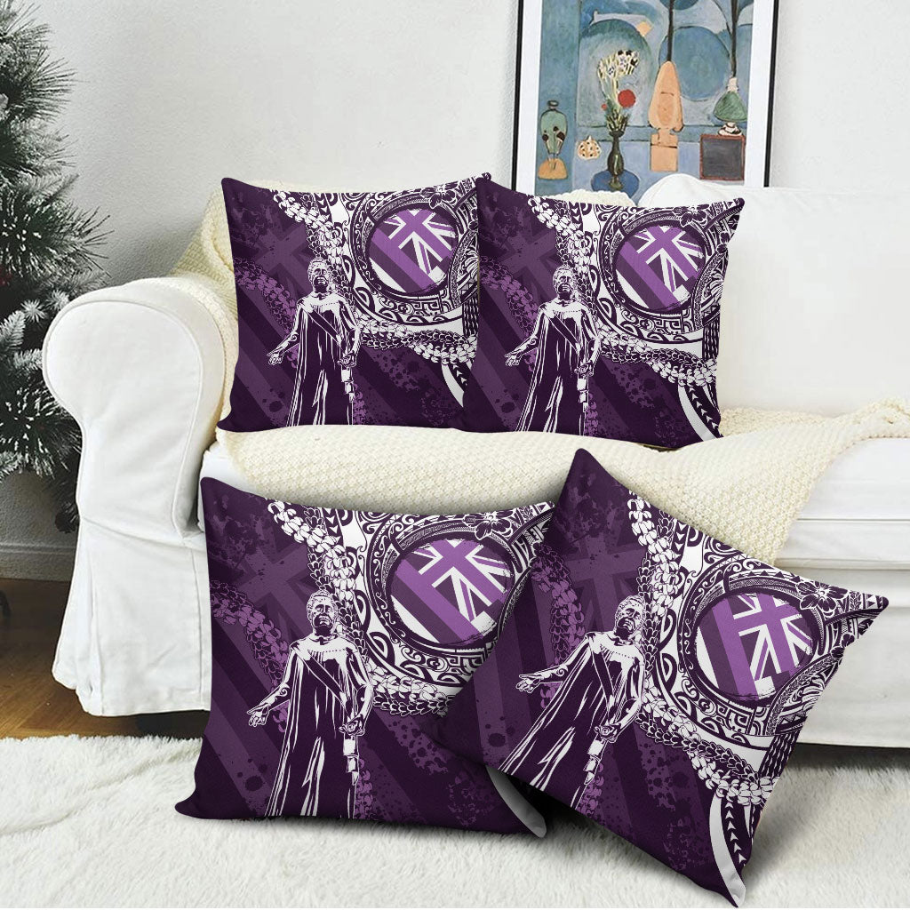 Hawaii Queen Liliuokalani Pillow Cover Hawaiian Maile Lei Flag Style LT05 - Polynesian Pride