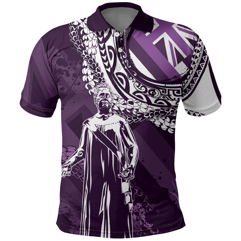 Hawaii Queen Liliuokalani Polo Shirt Hawaiian Maile Lei Flag Style