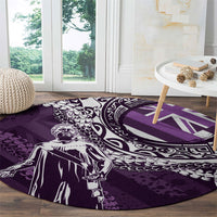 Hawaii Queen Liliuokalani Round Carpet Hawaiian Maile Lei Flag Style LT05 - Polynesian Pride
