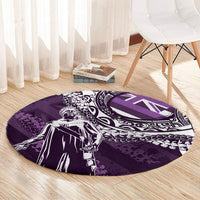 Hawaii Queen Liliuokalani Round Carpet Hawaiian Maile Lei Flag Style LT05 - Polynesian Pride