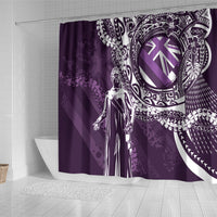 Hawaii Queen Liliuokalani Shower Curtain Hawaiian Maile Lei Flag Style LT05 - Polynesian Pride