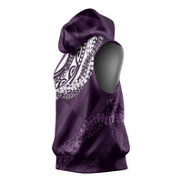 Hawaii Queen Liliuokalani Sleeveless Hoodie Hawaiian Maile Lei Flag Style LT05 - Polynesian Pride