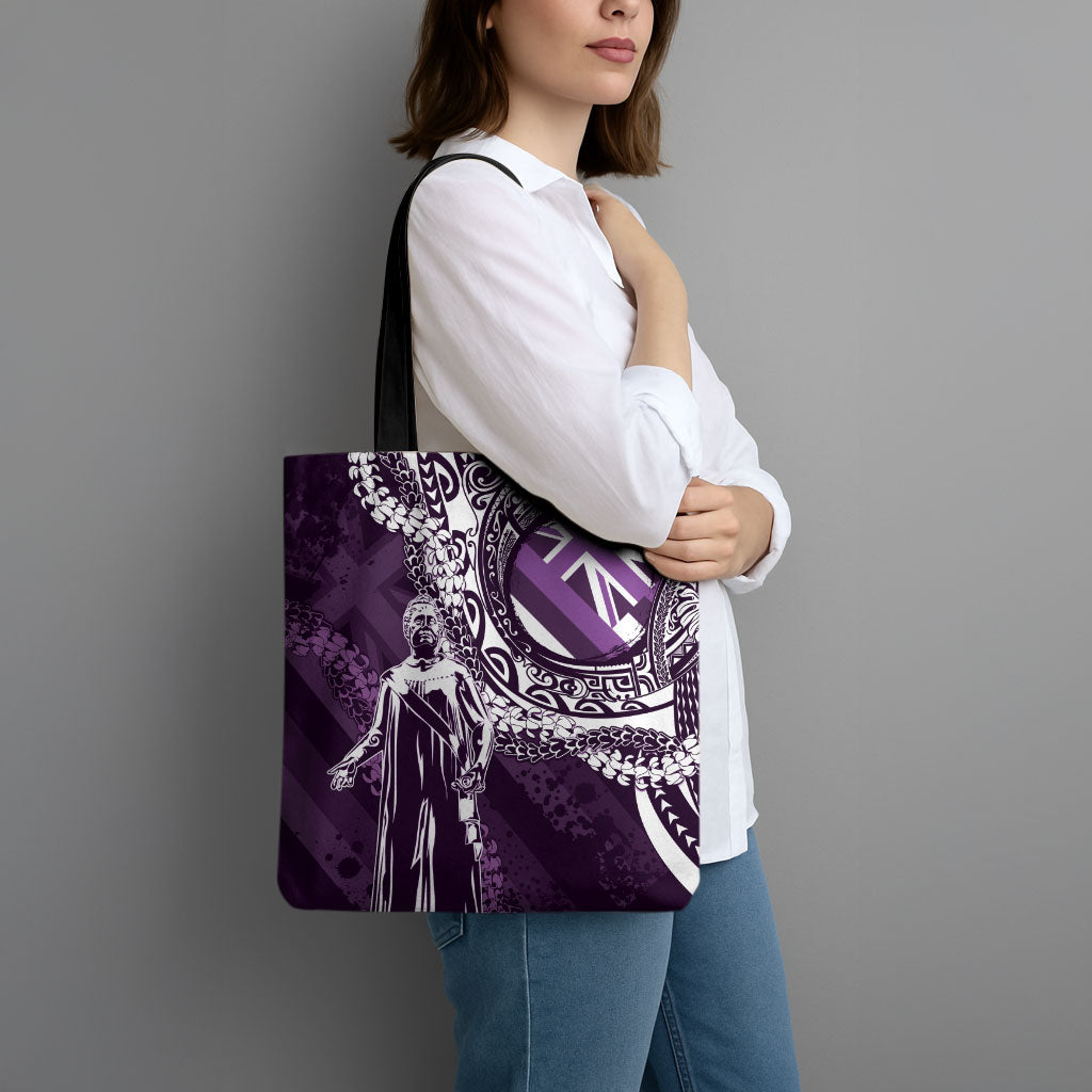 Hawaii Queen Liliuokalani Tote Bag Hawaiian Maile Lei Flag Style LT05 - Polynesian Pride