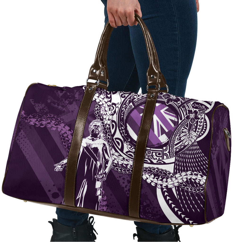 Hawaii Queen Liliuokalani Travel Bag Hawaiian Maile Lei Flag Style LT05 - Polynesian Pride