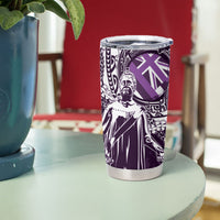 Hawaii Queen Liliuokalani Tumbler Cup Hawaiian Maile Lei Flag Style LT05 - Polynesian Pride