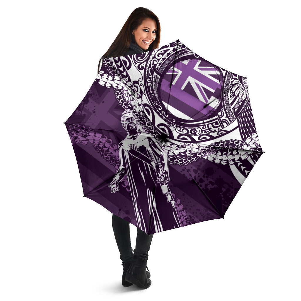 Hawaii Queen Liliuokalani Umbrella Hawaiian Maile Lei Flag Style LT05 - Polynesian Pride