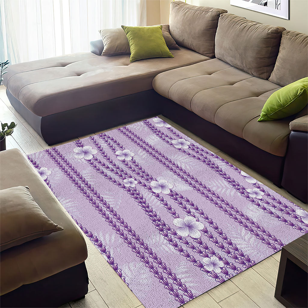 Hawaii Queen Liliuokalani Area Rug Lavender Lei Pua Kalaunu LT05 - Polynesian Pride
