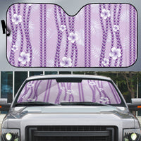 Hawaii Queen Liliuokalani Auto Sun Shade Lavender Lei Pua Kalaunu LT05 Lavender - Polynesian Pride