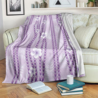 Hawaii Queen Liliuokalani Blanket Lavender Lei Pua Kalaunu LT05 Lavender - Polynesian Pride