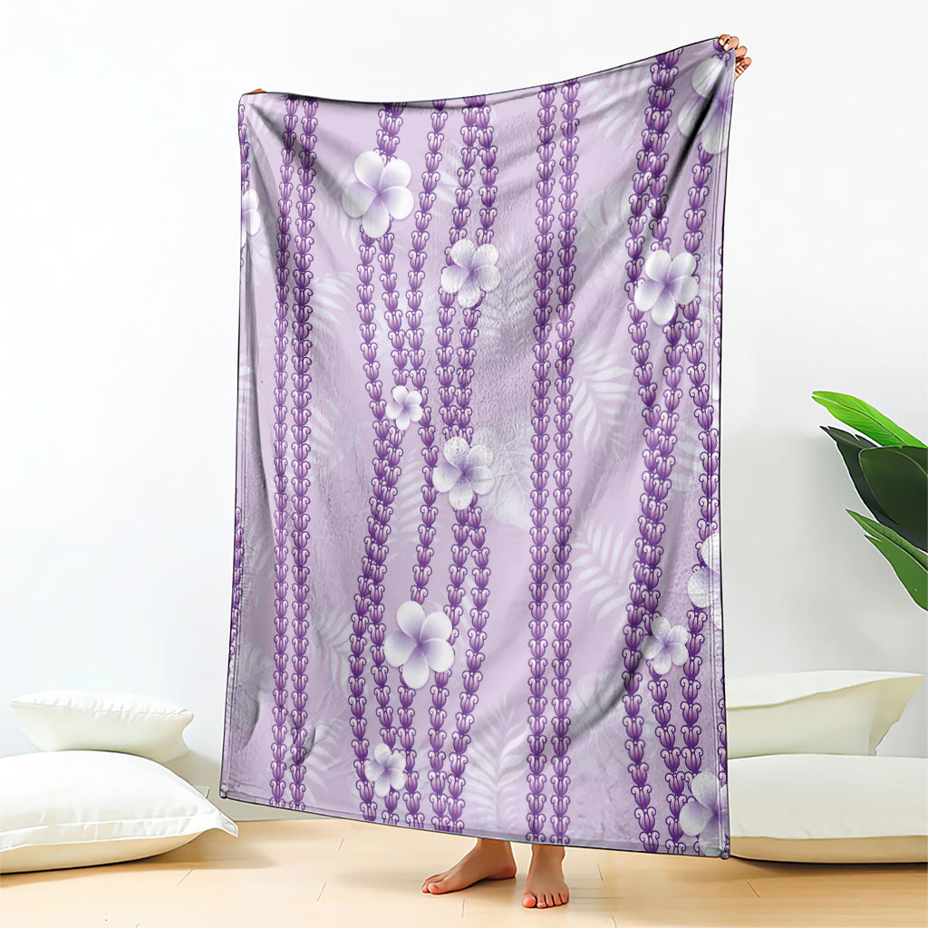 Hawaii Queen Liliuokalani Blanket Lavender Lei Pua Kalaunu LT05 - Polynesian Pride