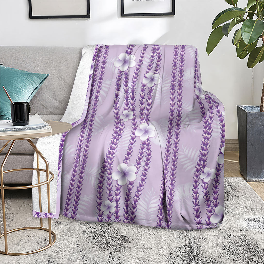 Hawaii Queen Liliuokalani Blanket Lavender Lei Pua Kalaunu LT05 - Polynesian Pride
