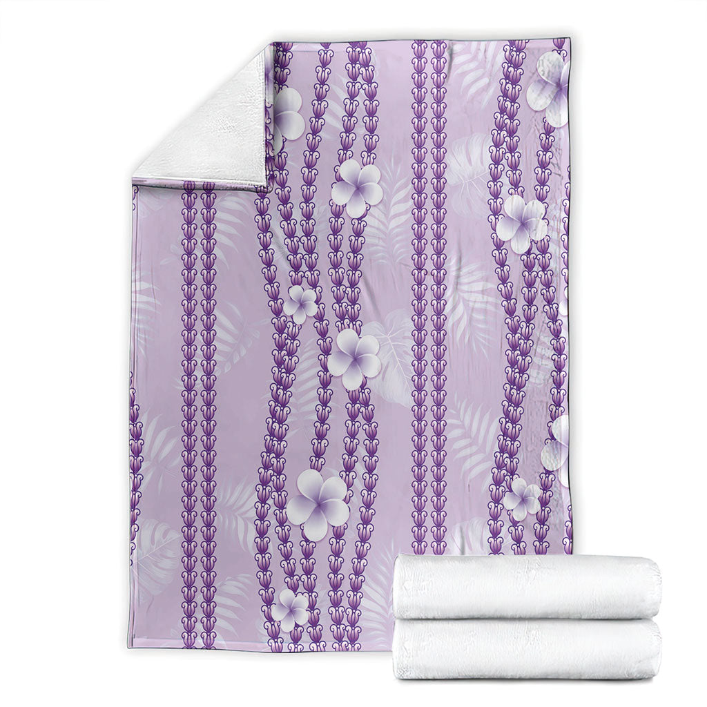 Hawaii Queen Liliuokalani Blanket Lavender Lei Pua Kalaunu LT05 - Polynesian Pride