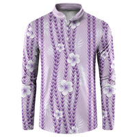 Hawaii Queen Liliuokalani Button Sweatshirt Lavender Lei Pua Kalaunu LT05 Lavender - Polynesian Pride