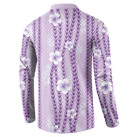 Hawaii Queen Liliuokalani Button Sweatshirt Lavender Lei Pua Kalaunu LT05 - Polynesian Pride