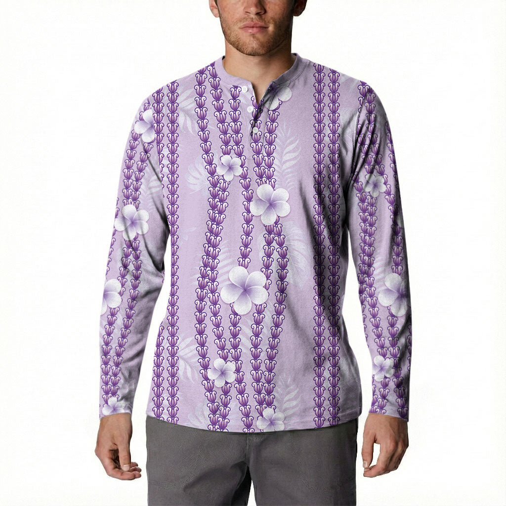 Hawaii Queen Liliuokalani Button Sweatshirt Lavender Lei Pua Kalaunu LT05 - Polynesian Pride