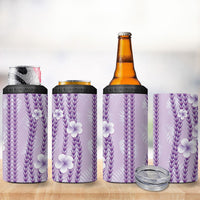 Hawaii Queen Liliuokalani 4 in 1 Can Cooler Tumbler Lavender Lei Pua Kalaunu LT05 - Polynesian Pride
