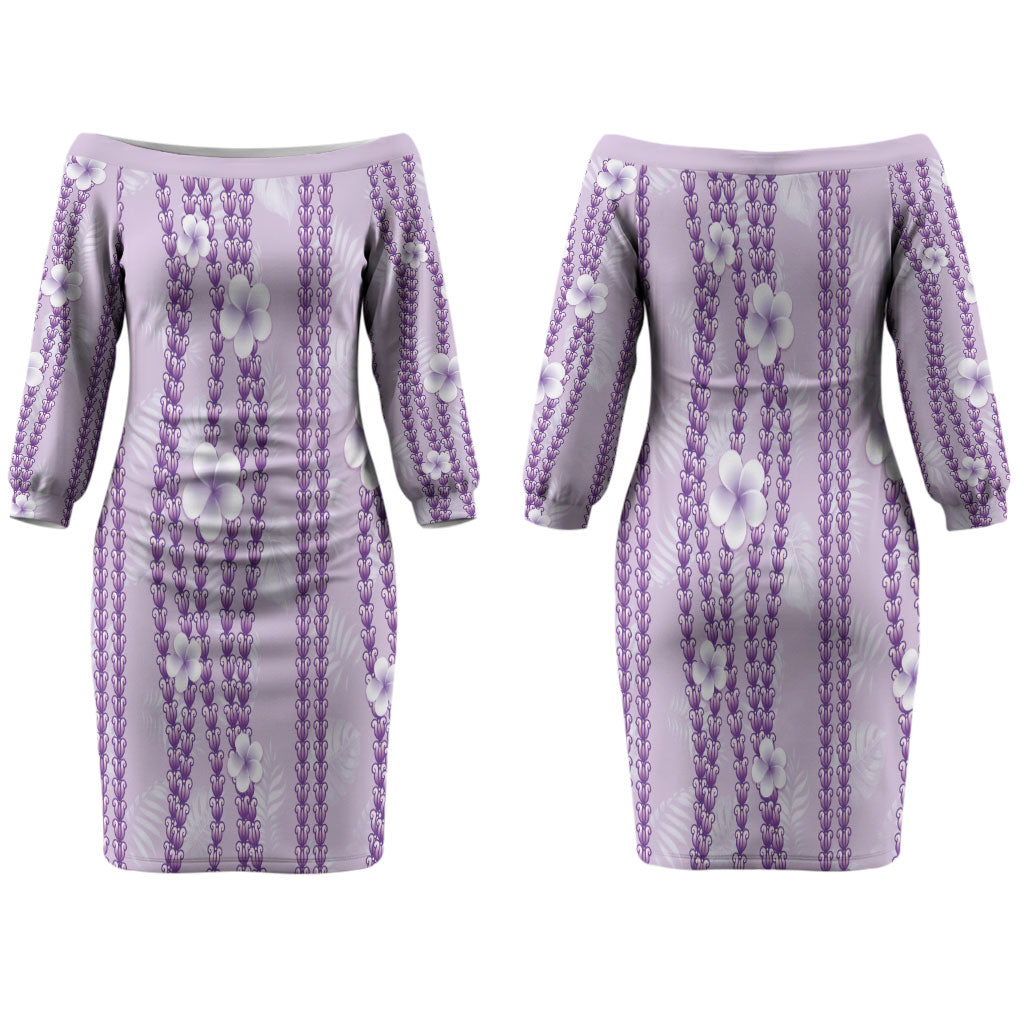 Hawaii Queen Liliuokalani Couples Matching Off The Shoulder Long Sleeve Dress and Long Sleeve Button Shirt Lavender Lei Pua Kalaunu LT05 - Polynesian Pride