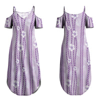 Hawaii Queen Liliuokalani Couples Matching Summer Maxi Dress and Hawaiian Shirt Lavender Lei Pua Kalaunu LT05 - Polynesian Pride