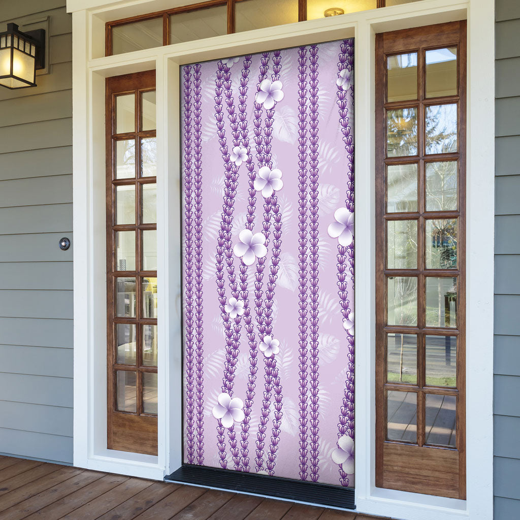 Hawaii Queen Liliuokalani Door Cover Lavender Lei Pua Kalaunu LT05 - Polynesian Pride