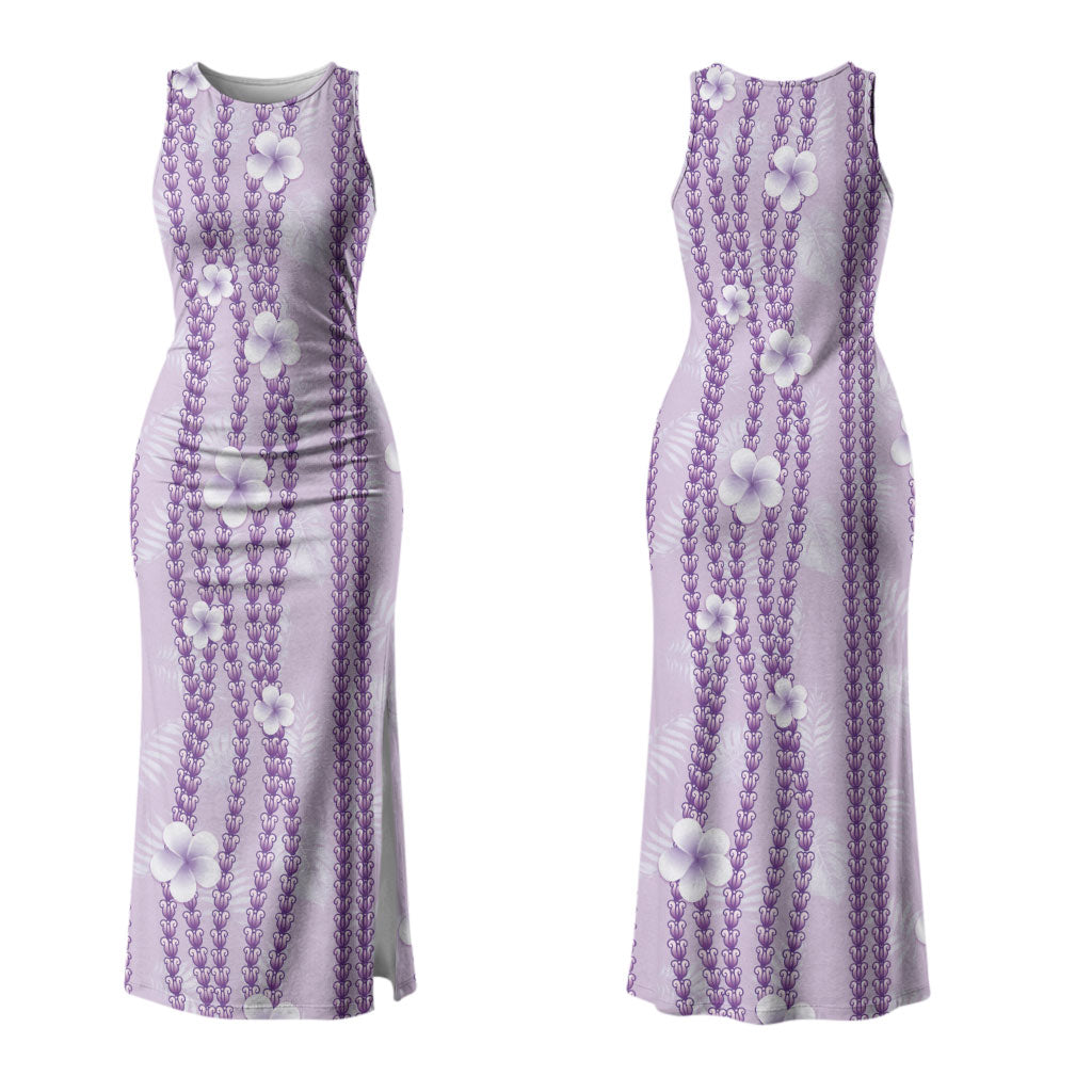 Hawaii Queen Liliuokalani Family Matching Tank Maxi Dress and Hawaiian Shirt Lavender Lei Pua Kalaunu LT05 Mom's Dress Lavender - Polynesian Pride