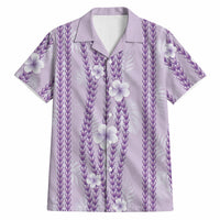 Hawaii Queen Liliuokalani Hawaiian Shirt Lavender Lei Pua Kalaunu LT05 Lavender - Polynesian Pride