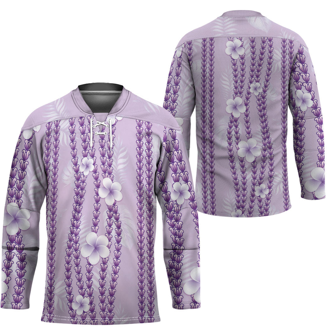 Hawaii Queen Liliuokalani Hockey Jersey Lavender Lei Pua Kalaunu LT05 - Polynesian Pride