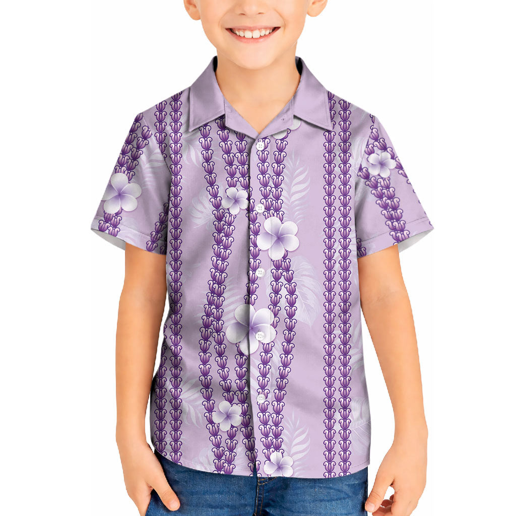 Hawaii Queen Liliuokalani Kid Hawaiian Shirt Lavender Lei Pua Kalaunu LT05 Kid Lavender - Polynesian Pride