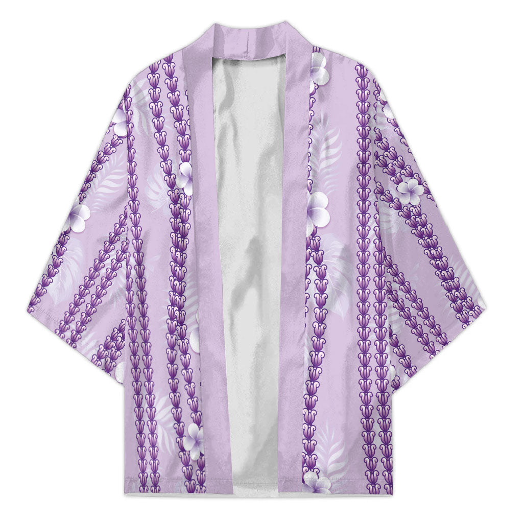 Hawaii Queen Liliuokalani Kimono Lavender Lei Pua Kalaunu