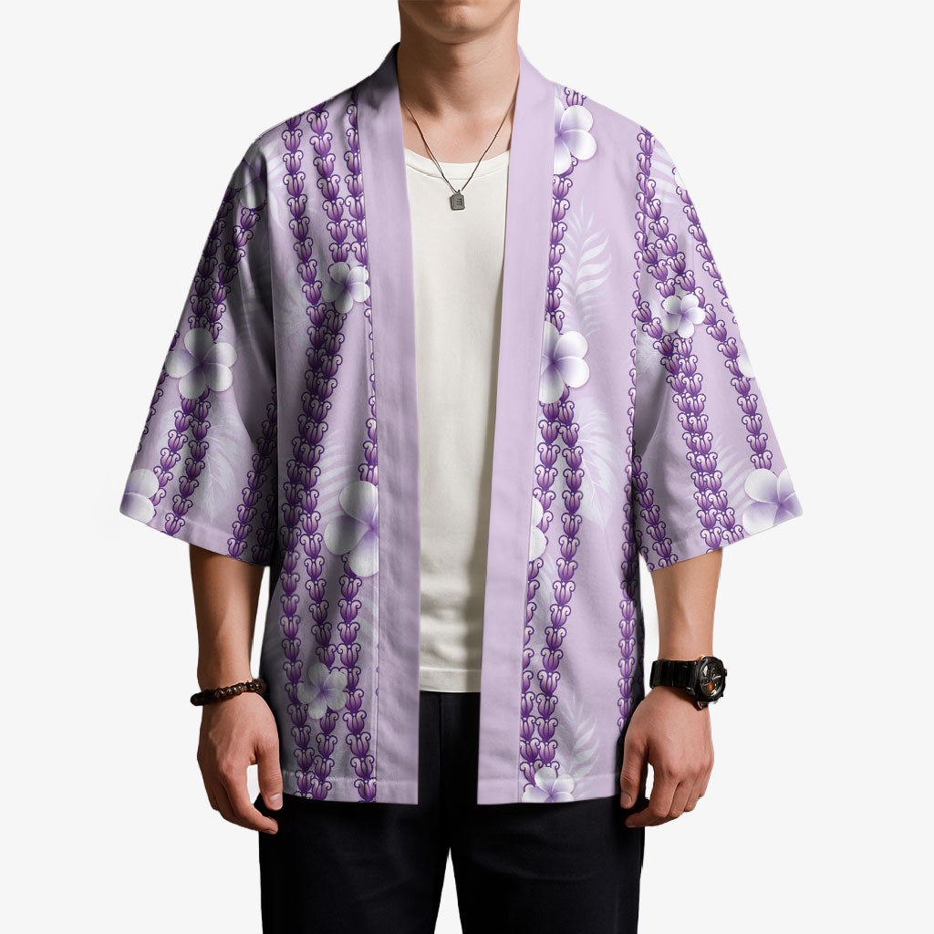 Hawaii Queen Liliuokalani Kimono Lavender Lei Pua Kalaunu LT05 - Polynesian Pride