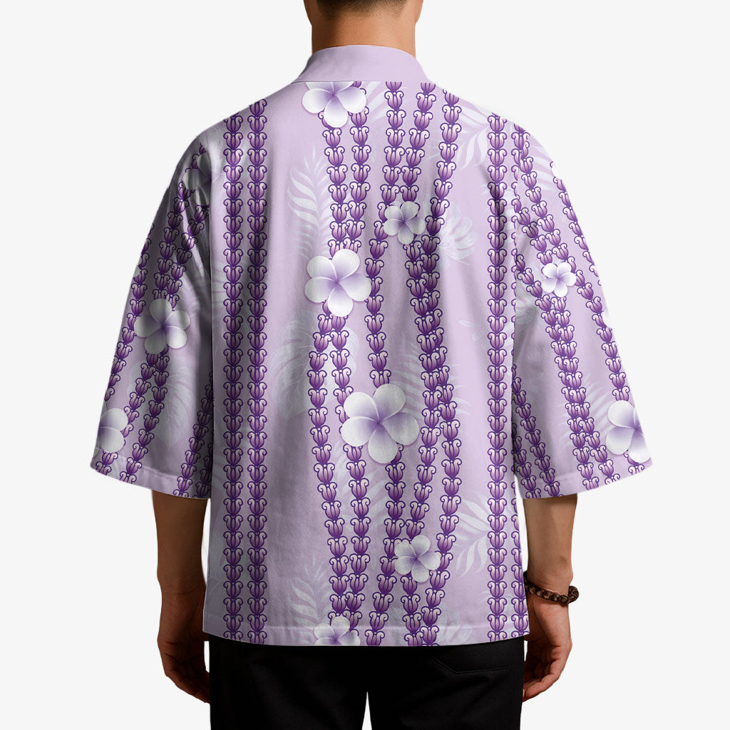 Hawaii Queen Liliuokalani Kimono Lavender Lei Pua Kalaunu LT05 - Polynesian Pride