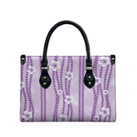 Hawaii Queen Liliuokalani Leather Bag Lavender Lei Pua Kalaunu LT05 - Polynesian Pride