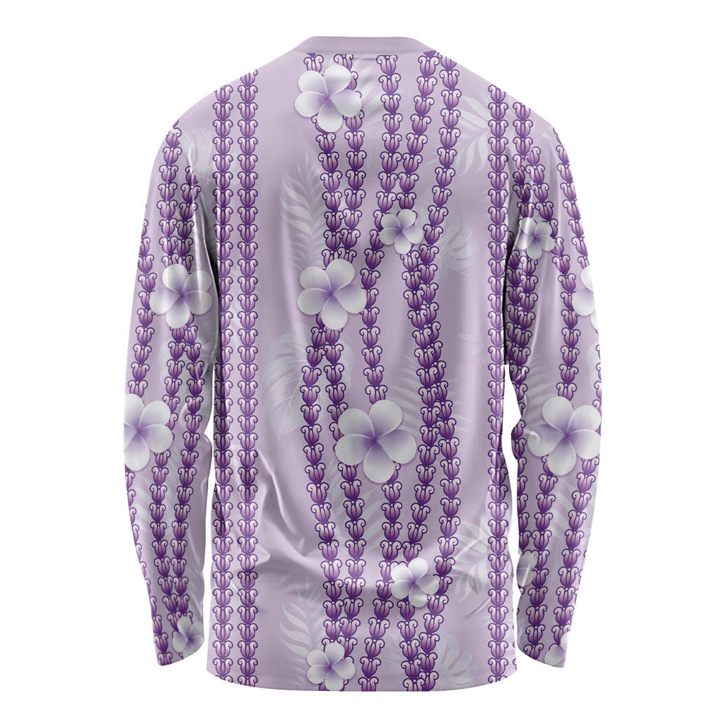 Hawaii Queen Liliuokalani Long Sleeve Shirt Lavender Lei Pua Kalaunu LT05 - Polynesian Pride