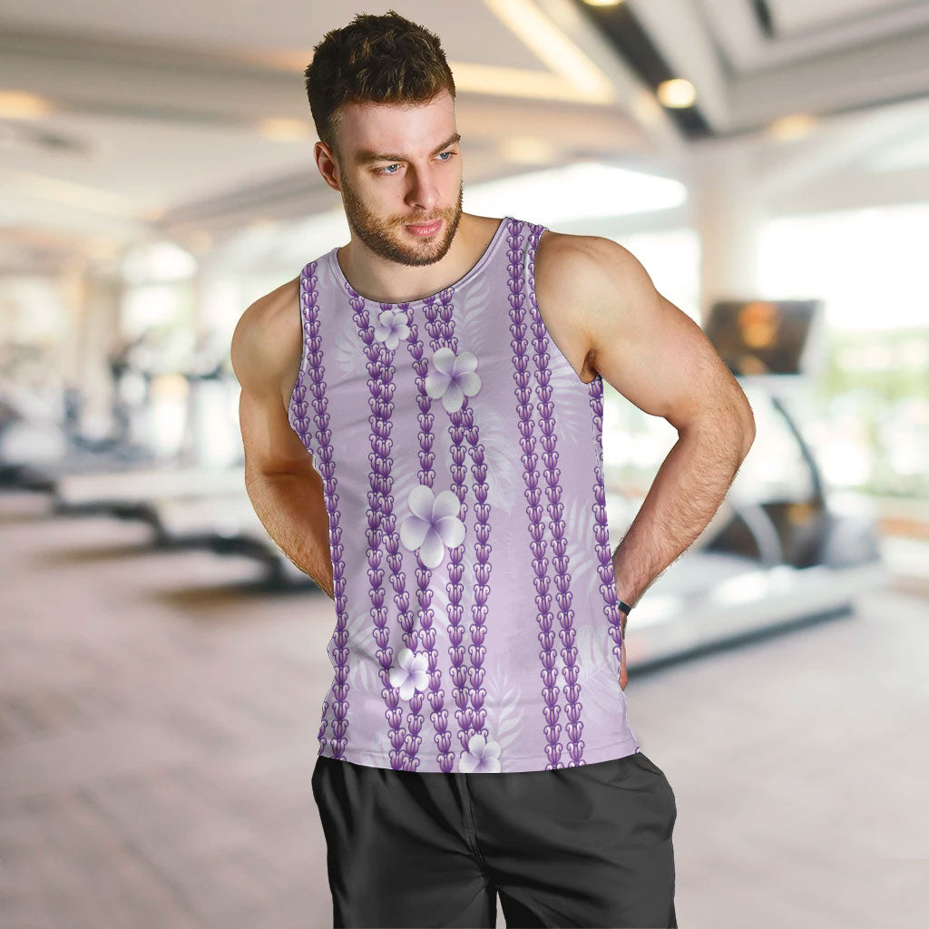 Hawaii Queen Liliuokalani Men Tank Top Lavender Lei Pua Kalaunu