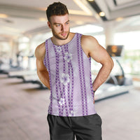 Hawaii Queen Liliuokalani Men Tank Top Lavender Lei Pua Kalaunu LT05 Lavender - Polynesian Pride