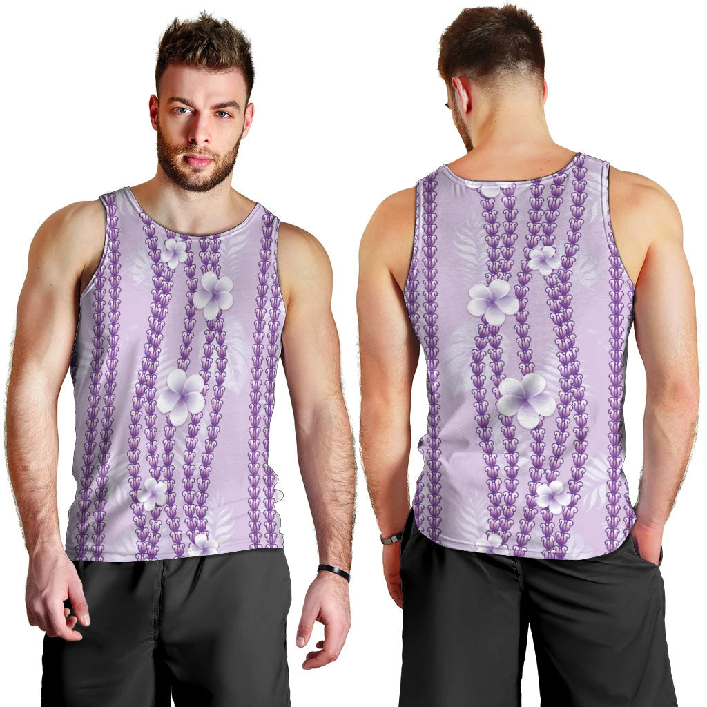 Hawaii Queen Liliuokalani Men Tank Top Lavender Lei Pua Kalaunu LT05 - Polynesian Pride