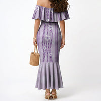 Hawaii Queen Liliuokalani Mermaid Dress Lavender Lei Pua Kalaunu LT05 - Polynesian Pride