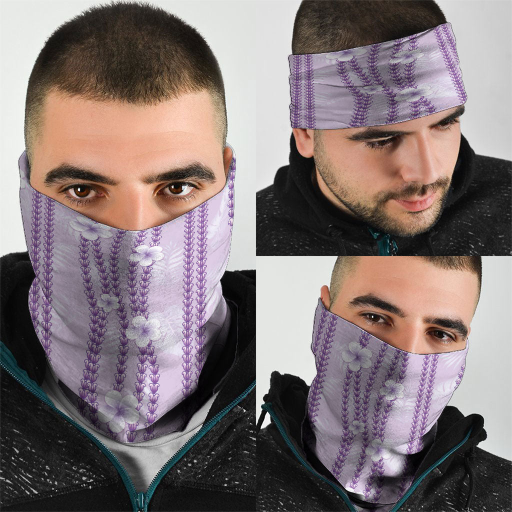Hawaii Queen Liliuokalani Neck Gaiter Lavender Lei Pua Kalaunu LT05 - Polynesian Pride
