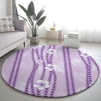 Hawaii Queen Liliuokalani Round Carpet Lavender Lei Pua Kalaunu LT05 - Polynesian Pride