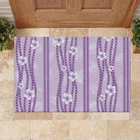 Hawaii Queen Liliuokalani Rubber Doormat Lavender Lei Pua Kalaunu LT05 Lavender - Polynesian Pride