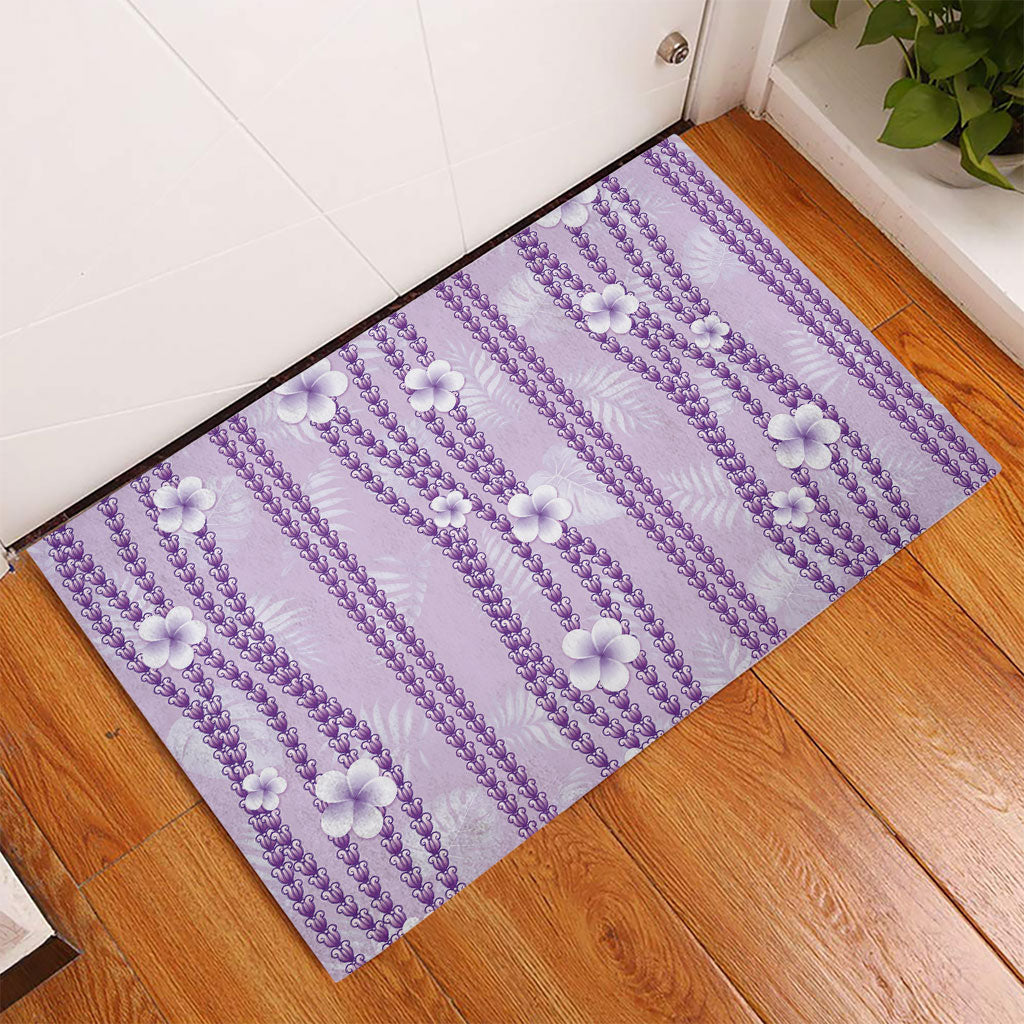 Hawaii Queen Liliuokalani Rubber Doormat Lavender Lei Pua Kalaunu LT05 - Polynesian Pride