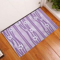 Hawaii Queen Liliuokalani Rubber Doormat Lavender Lei Pua Kalaunu LT05 - Polynesian Pride