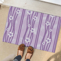 Hawaii Queen Liliuokalani Rubber Doormat Lavender Lei Pua Kalaunu LT05 - Polynesian Pride