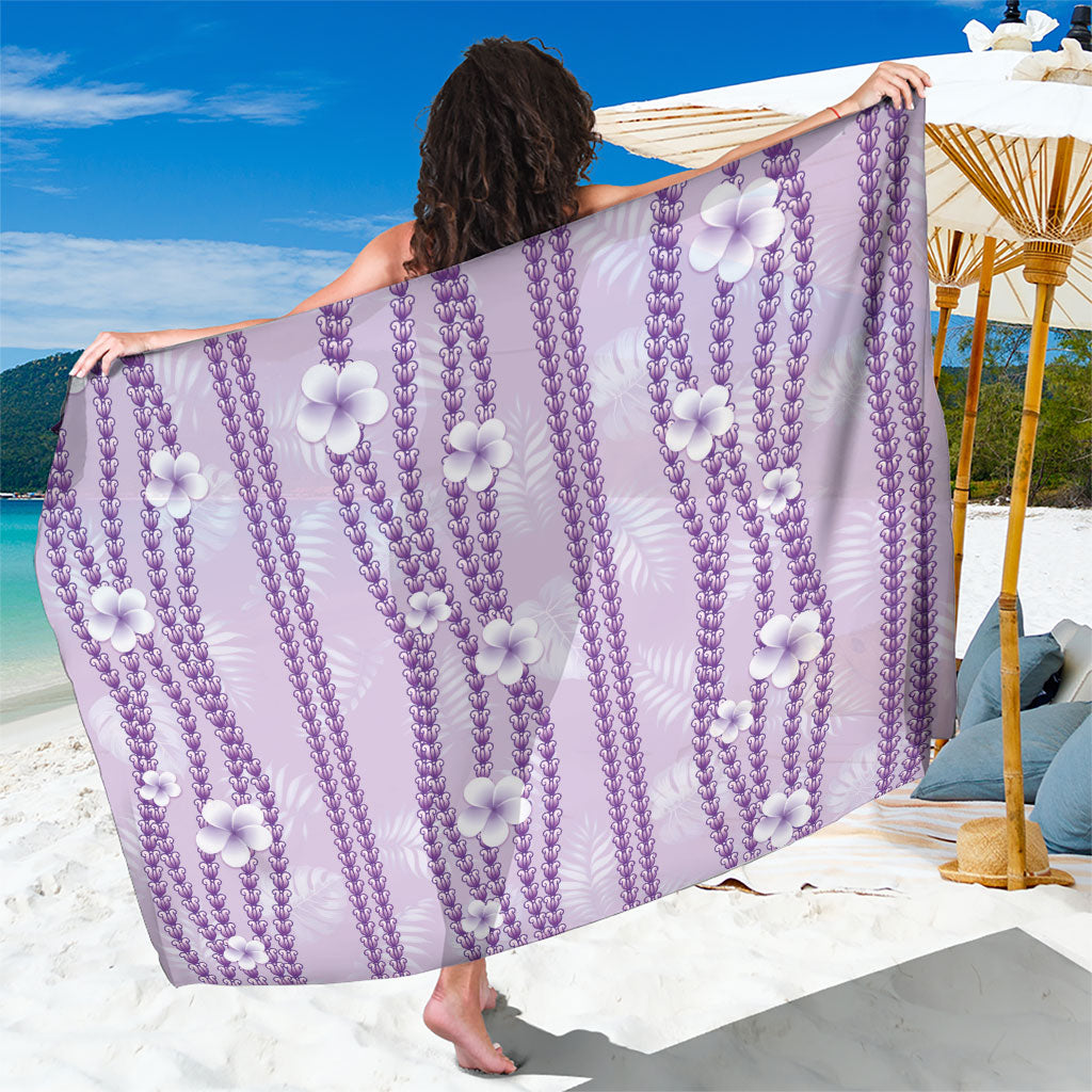 Hawaii Queen Liliuokalani Sarong Lavender Lei Pua Kalaunu