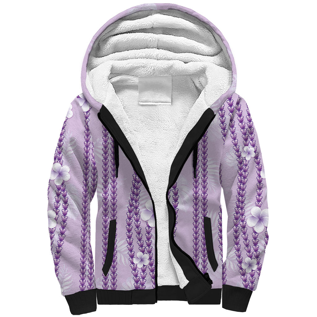 Hawaii Queen Liliuokalani Sherpa Hoodie Lavender Lei Pua Kalaunu LT05 Unisex Lavender - Polynesian Pride