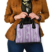 Hawaii Queen Liliuokalani Shoulder Handbag Lavender Lei Pua Kalaunu LT05 - Polynesian Pride