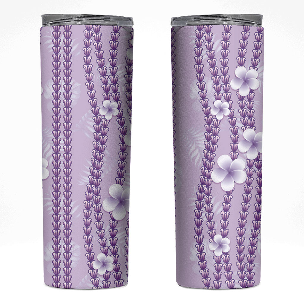 Hawaii Queen Liliuokalani Skinny Tumbler Lavender Lei Pua Kalaunu