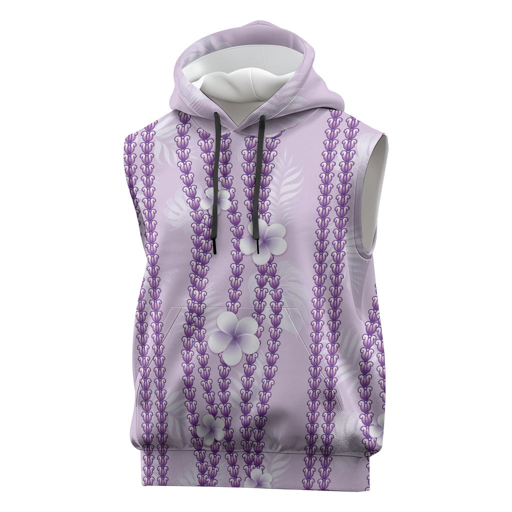 Hawaii Queen Liliuokalani Sleeveless Hoodie Lavender Lei Pua Kalaunu LT05 Lavender - Polynesian Pride