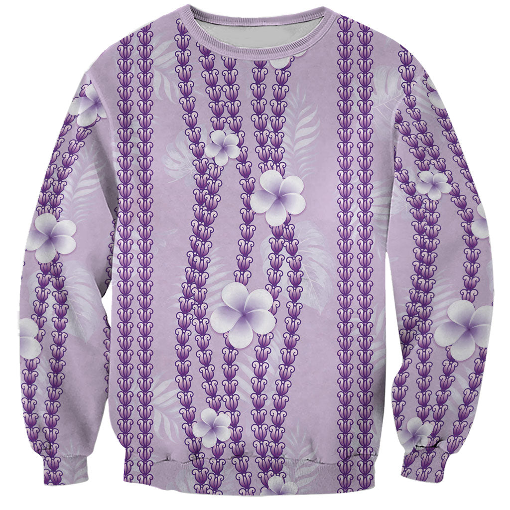 Hawaii Queen Liliuokalani Sweatshirt Lavender Lei Pua Kalaunu